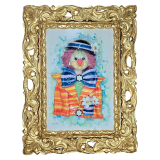 картина 3D с клоуном