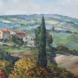 Оригинал картины Da Mari крупный план текстура масла