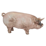 Подарочная статуэтка кабанчик вид сбоку керамика