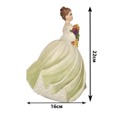Статуэтка из фарфора Елена салатового цвета высота 21 см мода 1868 года