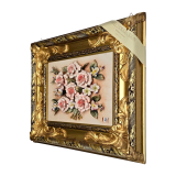 Интерьерное панно из фарфора 52х60 см цветочный букет