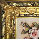 Фарфоровые цветы в роскошном багете Италия