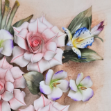 Декор из итальянского фарфора ручная роспись букет