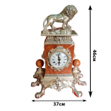 Настольные часы с посеребрением и боем 46 см