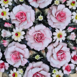 Фарфоровые цветы в роскошном багете Италия