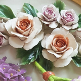 Детали роз и фактура керамики Capodimonte