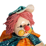 Крупный план статуэтки клоун копилка из Италии