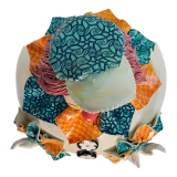 Декоративная копилка в виде клоуна разноцветная