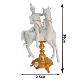 Статуэтка всадник белый 25х38 см фабрика Tiche