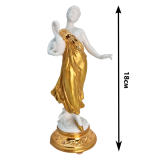 Скульптура богиня с лебедем Tiche белый глянец