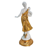 Фарфоровая скульптура Tiche золото глянец и сатин