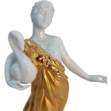 Итальянская статуэтка с золотым декором сатин