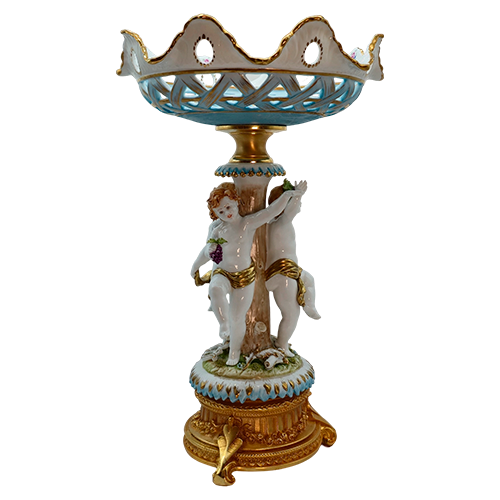 Фарфоровая Ваза Фруктовница «Три ангела», фарфор, Италия