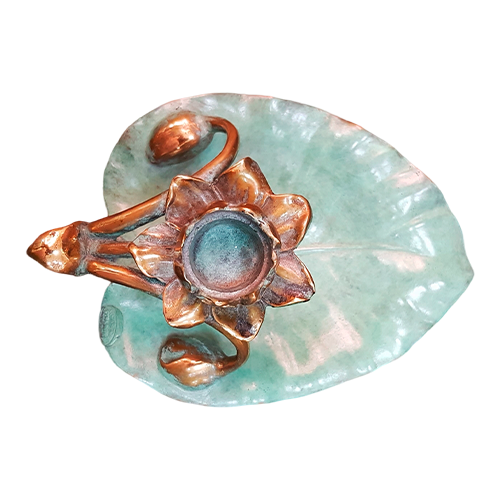 Подсвечник «Кувшинка», бронза, лимит, Италия