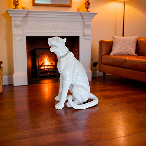 Статуэтка «Пантера белая», Ahura, керамика, Италия