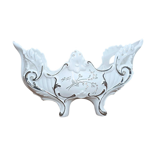 Ваза в центр стола «Ветка с ягодами», белая керамика, Ferraro, Италия