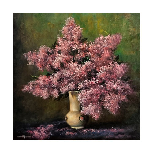 Картина «Сирень» 60х60 см, холст, масло, Н.Григорьева