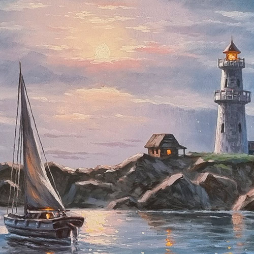 Картина «Романтика ночи» – Ильин М.А., холст, масло, 50×70 см