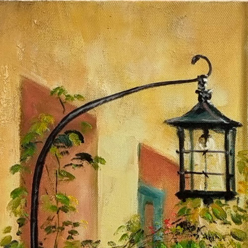 «Фонарь» – картина маслом на холсте 40×60 см, Григорьева Н.